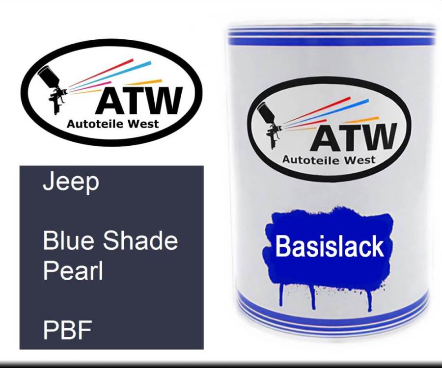 Jeep, Blue Shade Pearl, PBF: 500ml Lackdose, von ATW Autoteile West.